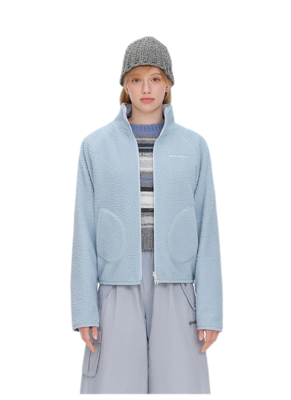 Printed Fleece Raglan Jacket