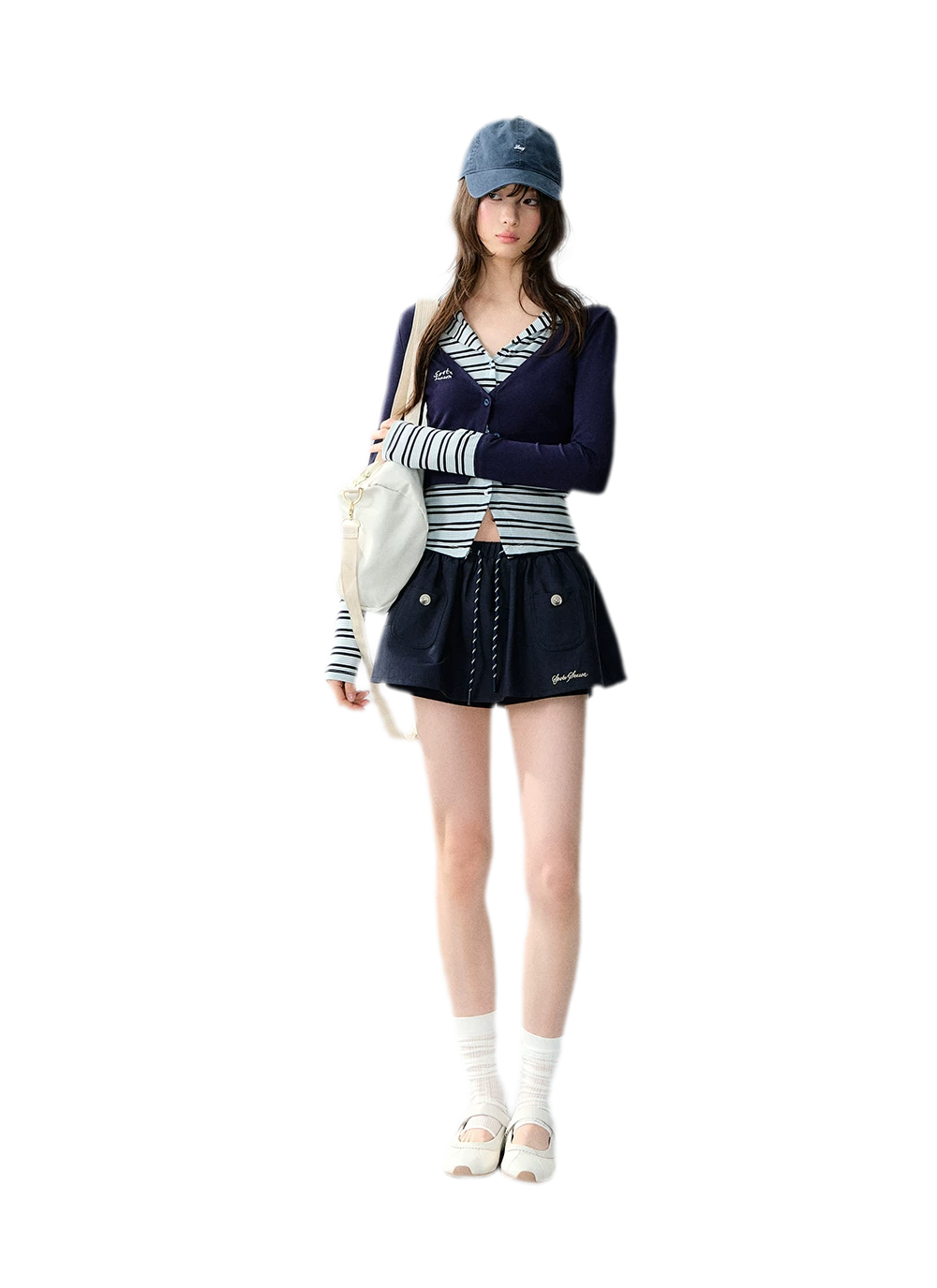 Cotton Lyocell Pocket Skirt