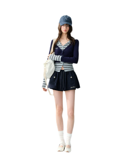 Cotton Lyocell Pocket Skirt