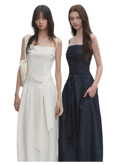 Tie Waist A-Line Dress