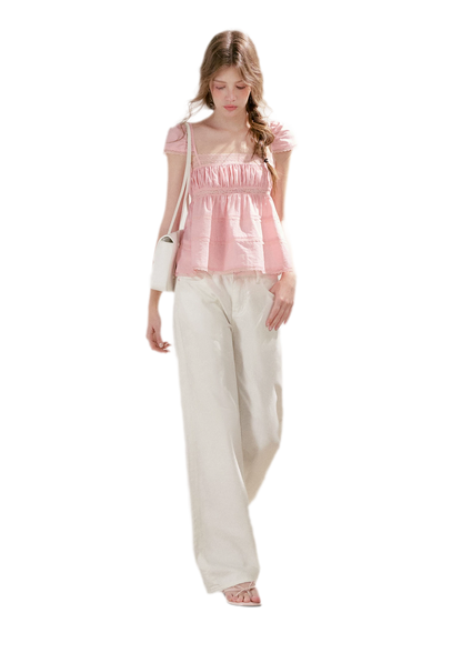 Lace Trim Square Top