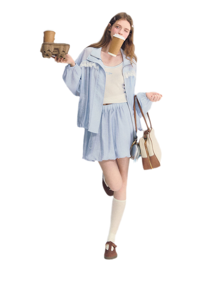 Lyocell Lace Sun Jacket Set