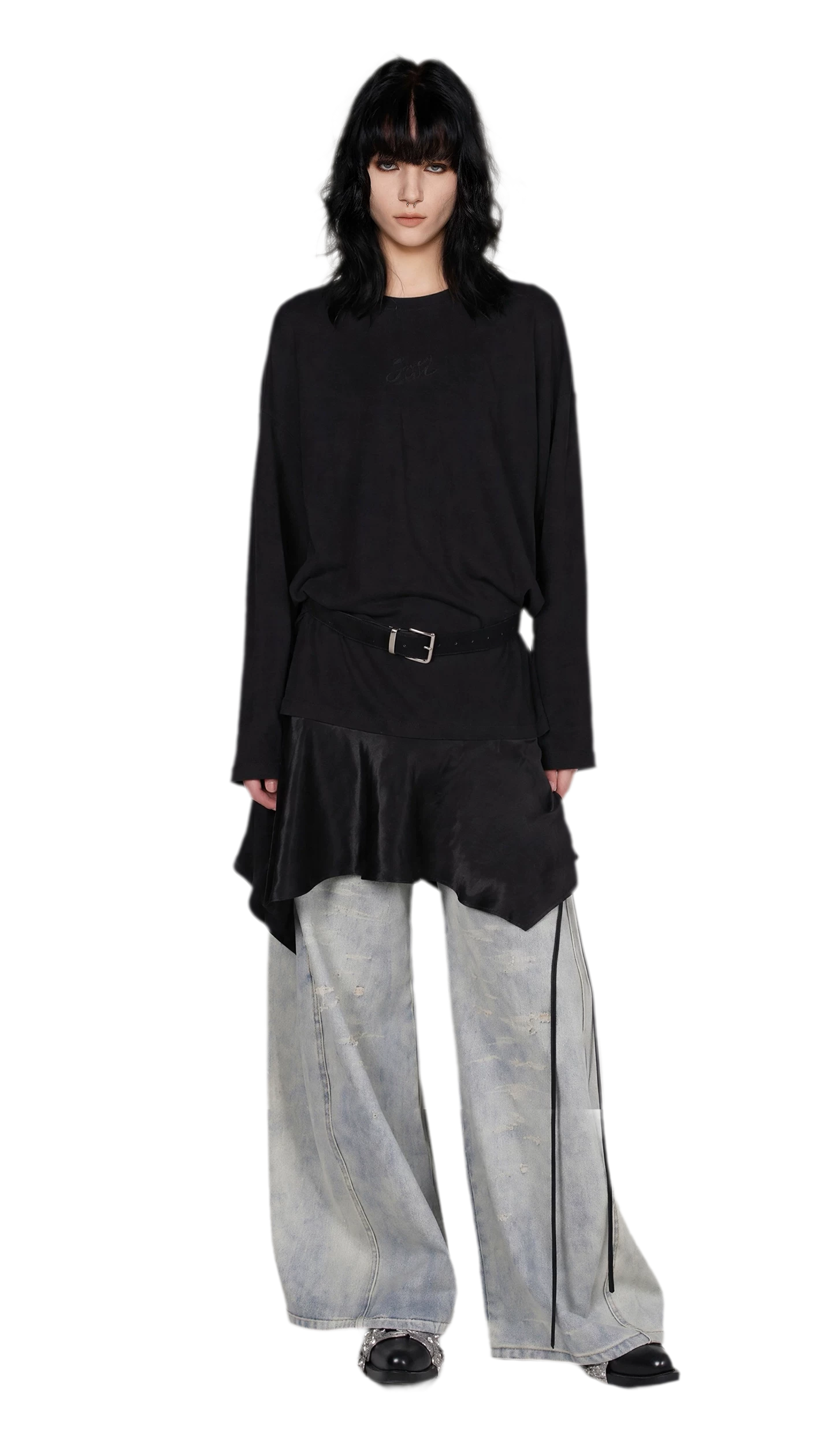 Acetate Layered Hem Dress