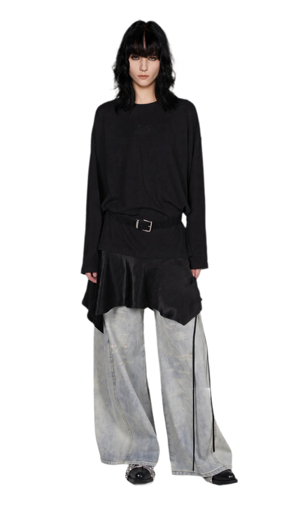 Acetate Layered Hem Dress