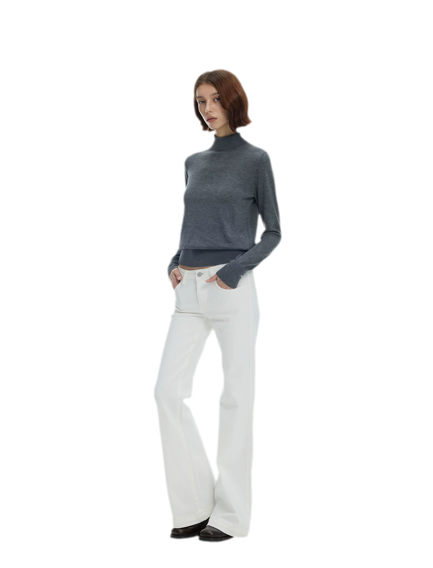 Ribbed Slim-Fit Turtleneck Knit