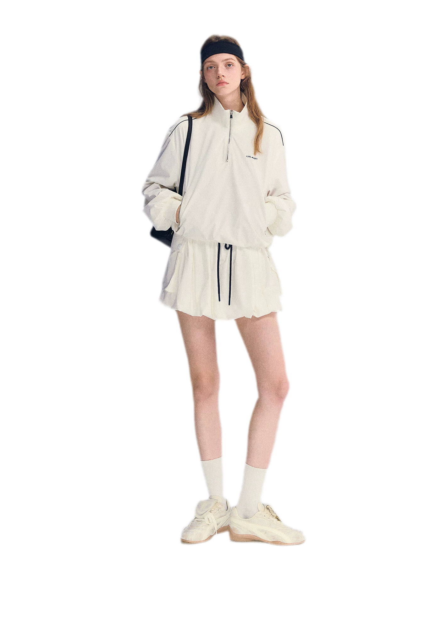 Half-Zip Drawstring Jacket