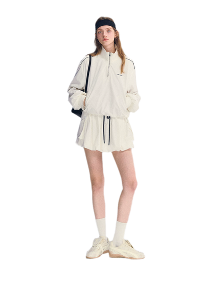 Half-Zip Drawstring Jacket