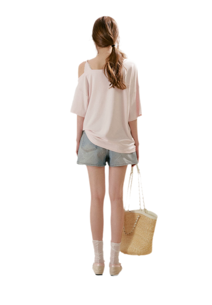 Lace Off-Shoulder Tee