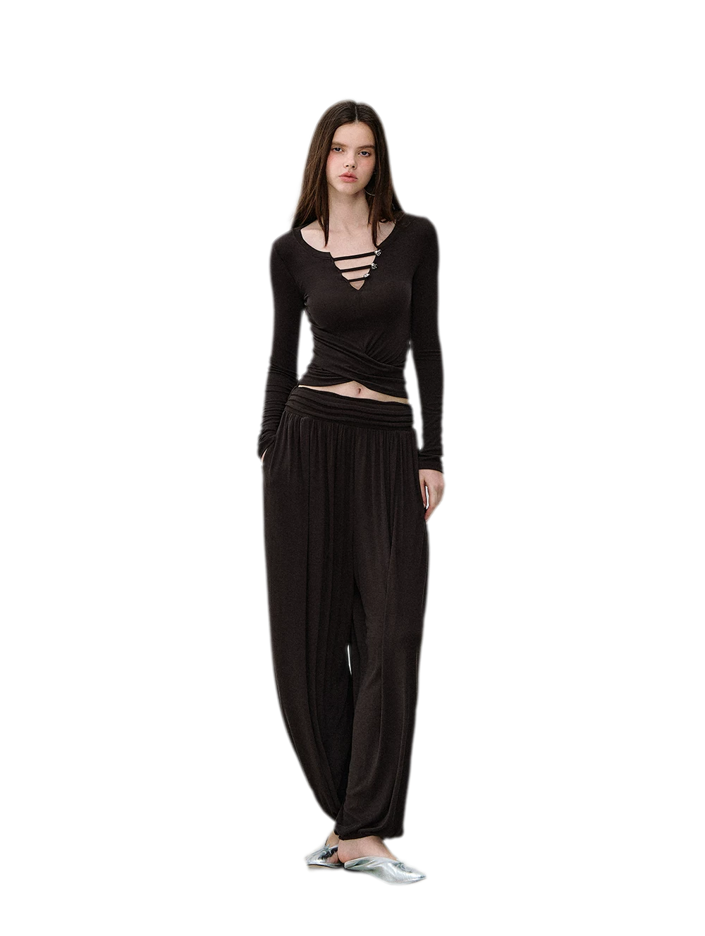 Draped Lantern Pants