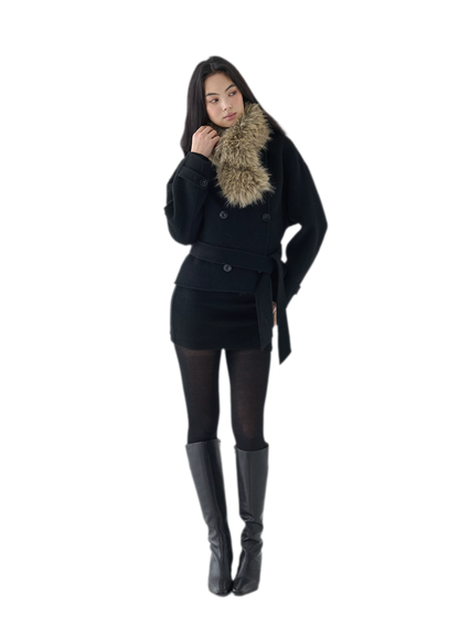 Double-Faced Wool Short Coat