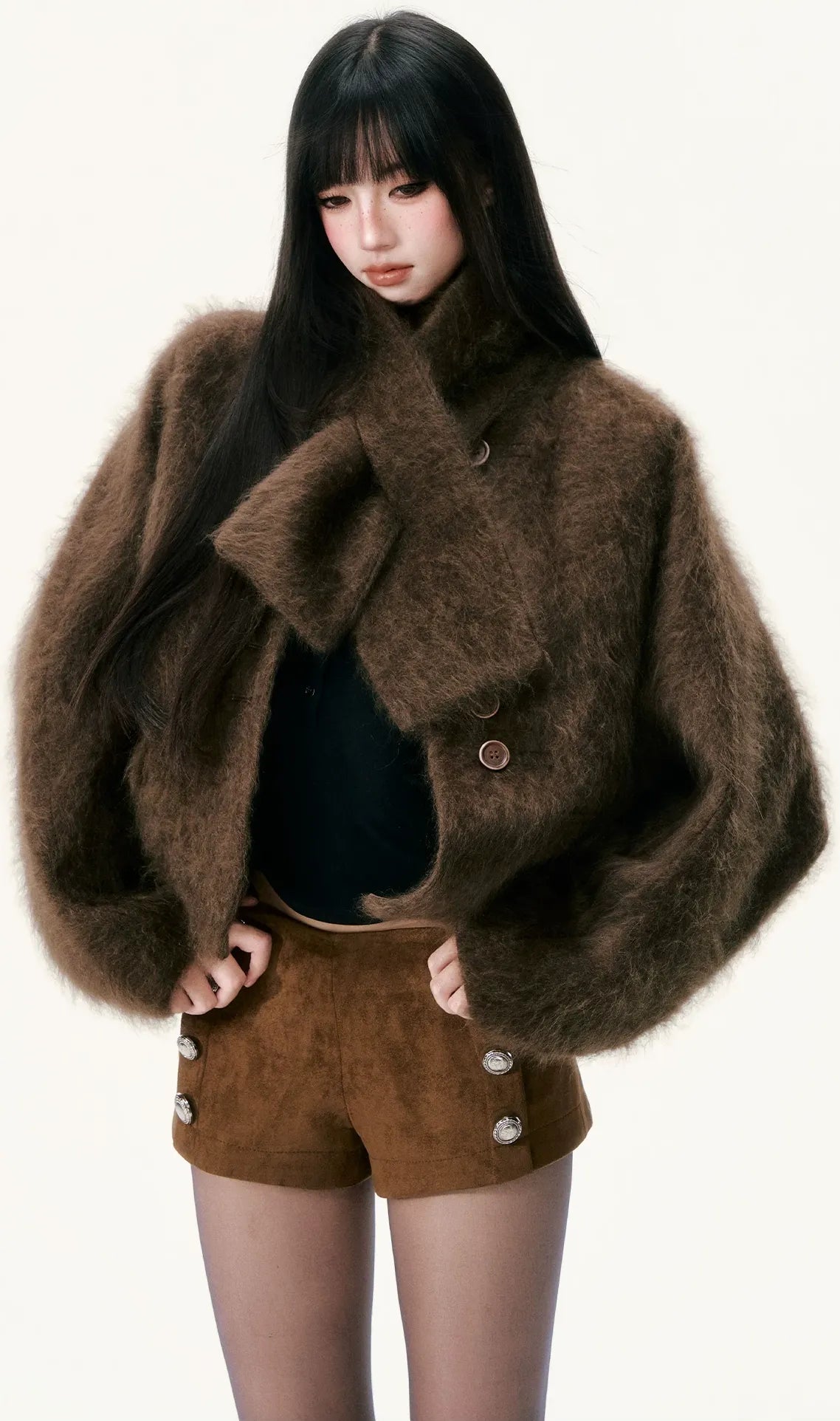 拿破崙鈕扣中腰短褲