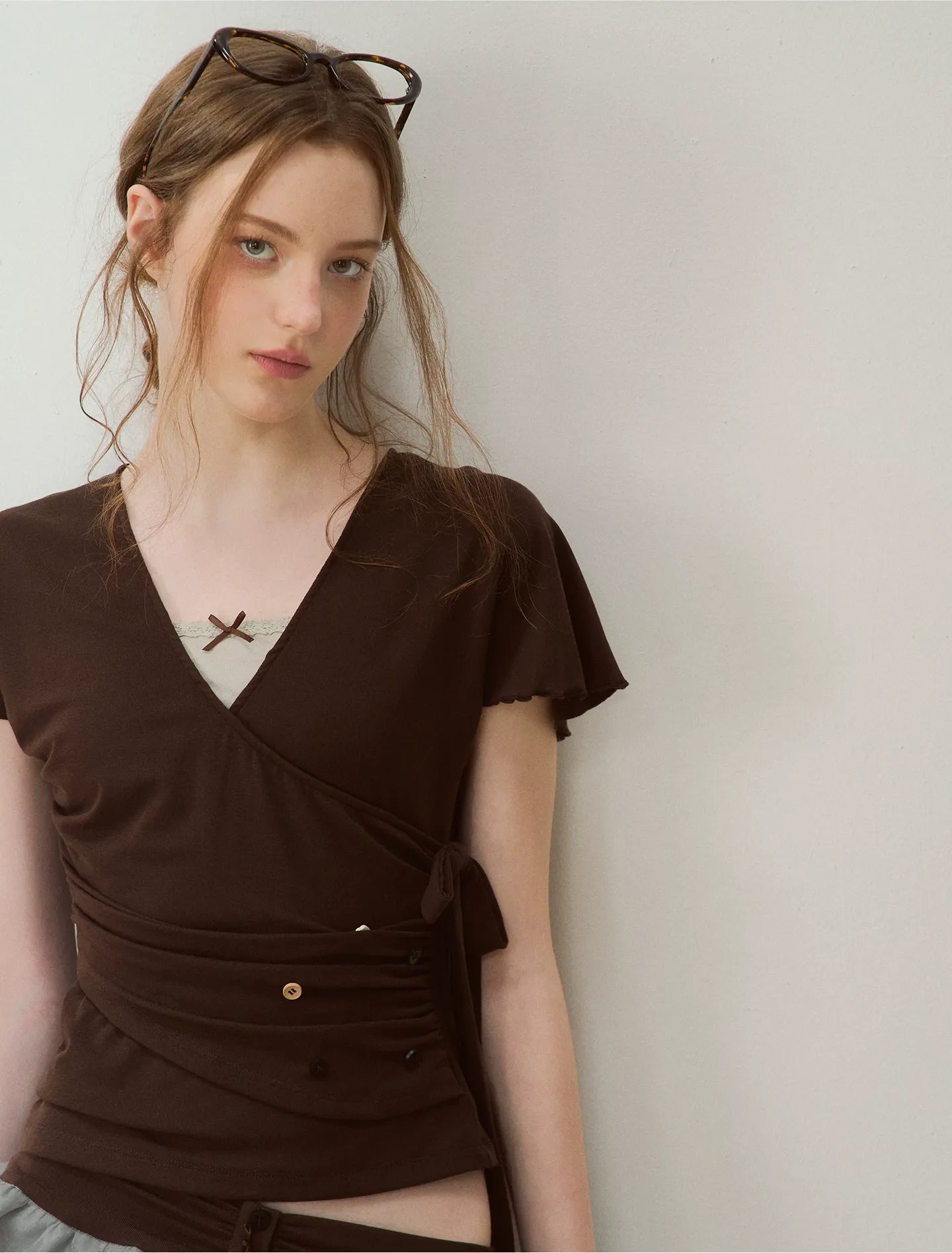 Ruffle Sleeve Two-Piece Tee