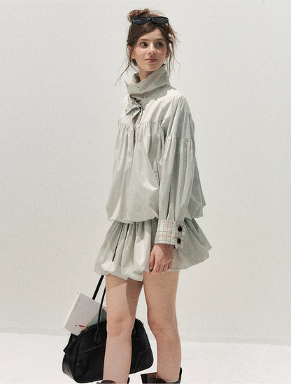 Cotton Plaid Cocoon Set
