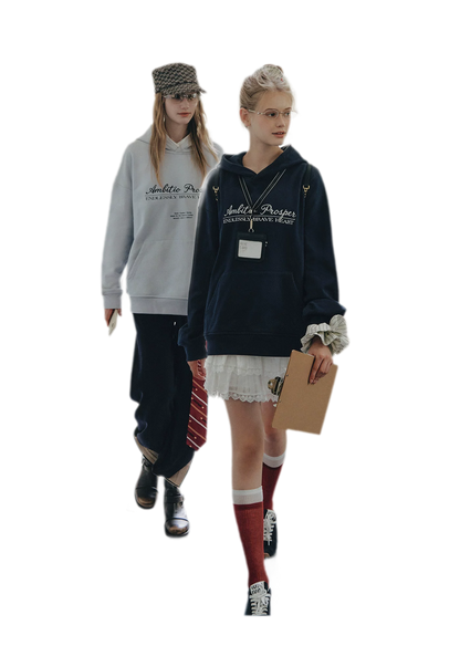 Embroidered Cotton Hooded Sweatshirt