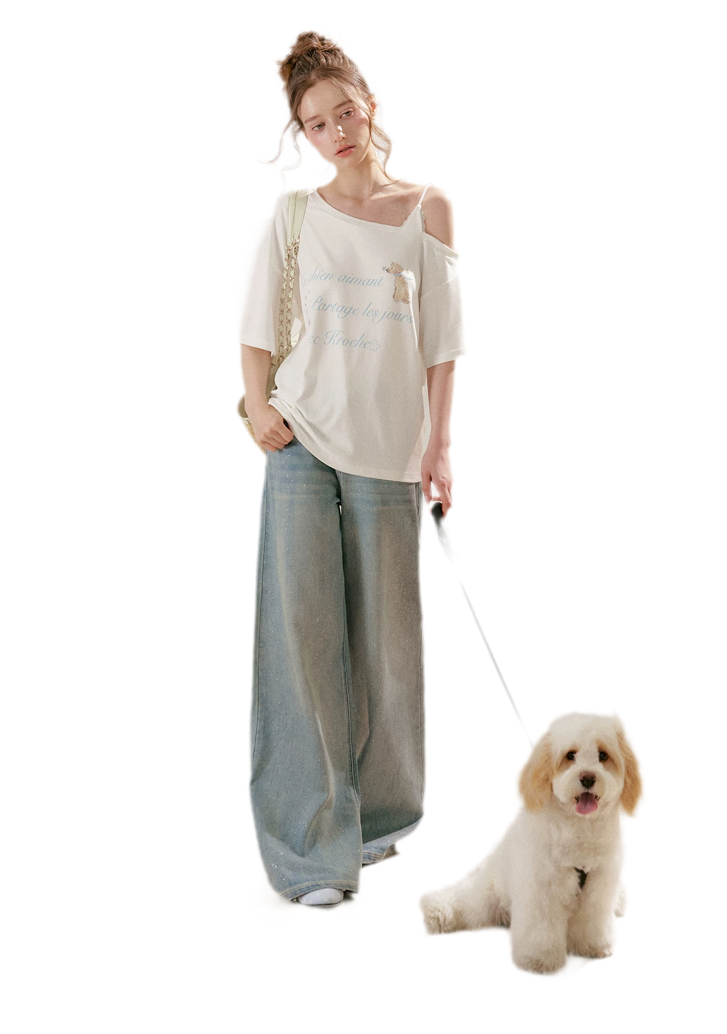 Sparkling Galaxy Wide-Leg Jeans