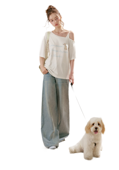 Sparkling Galaxy Wide-Leg Jeans