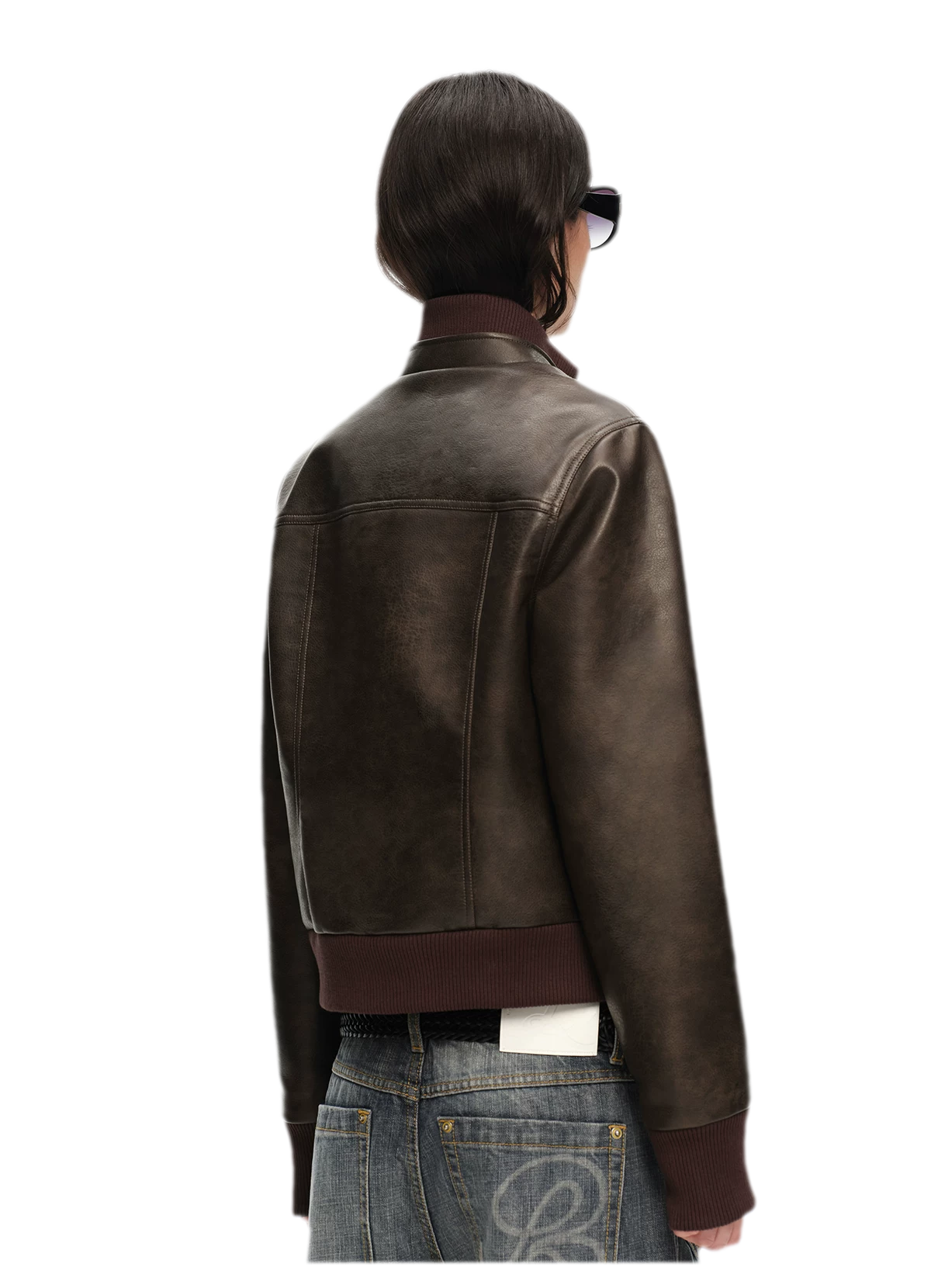 Matte Cropped Biker Jacket