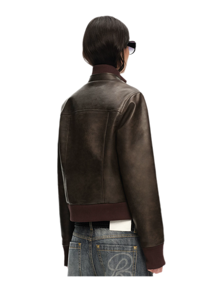 Matte Cropped Biker Jacket