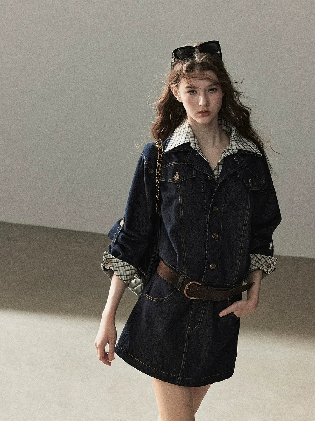 Stonewashed Denim Shirt Dress