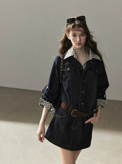 Stonewashed Denim Shirt Dress