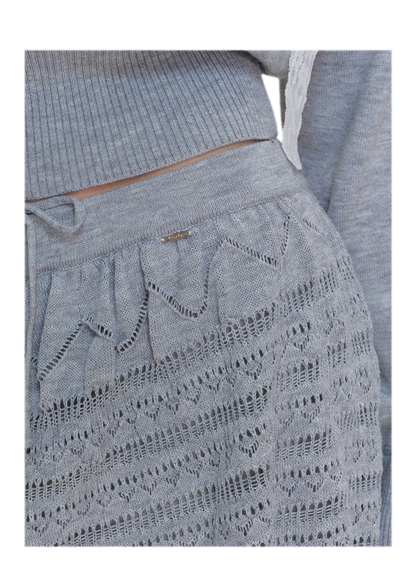 Wool Blend Asymmetric Knit Set