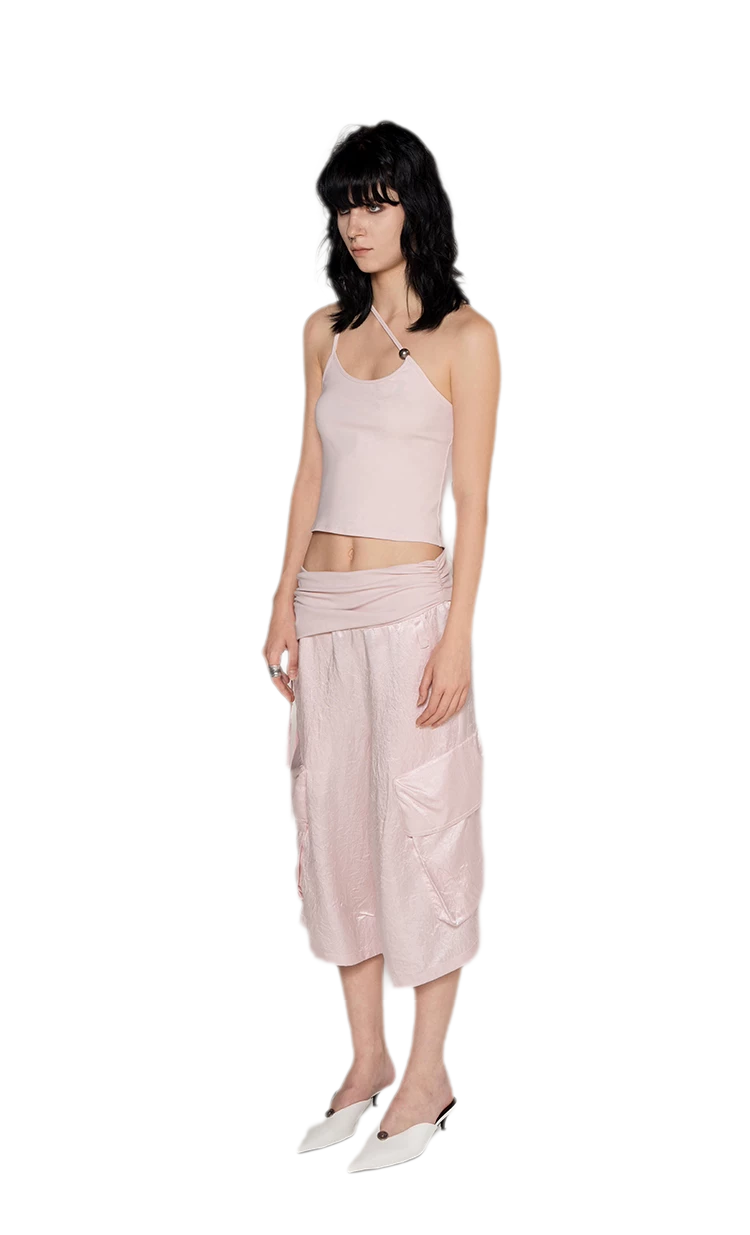 Strap Asymmetric Knit Cami