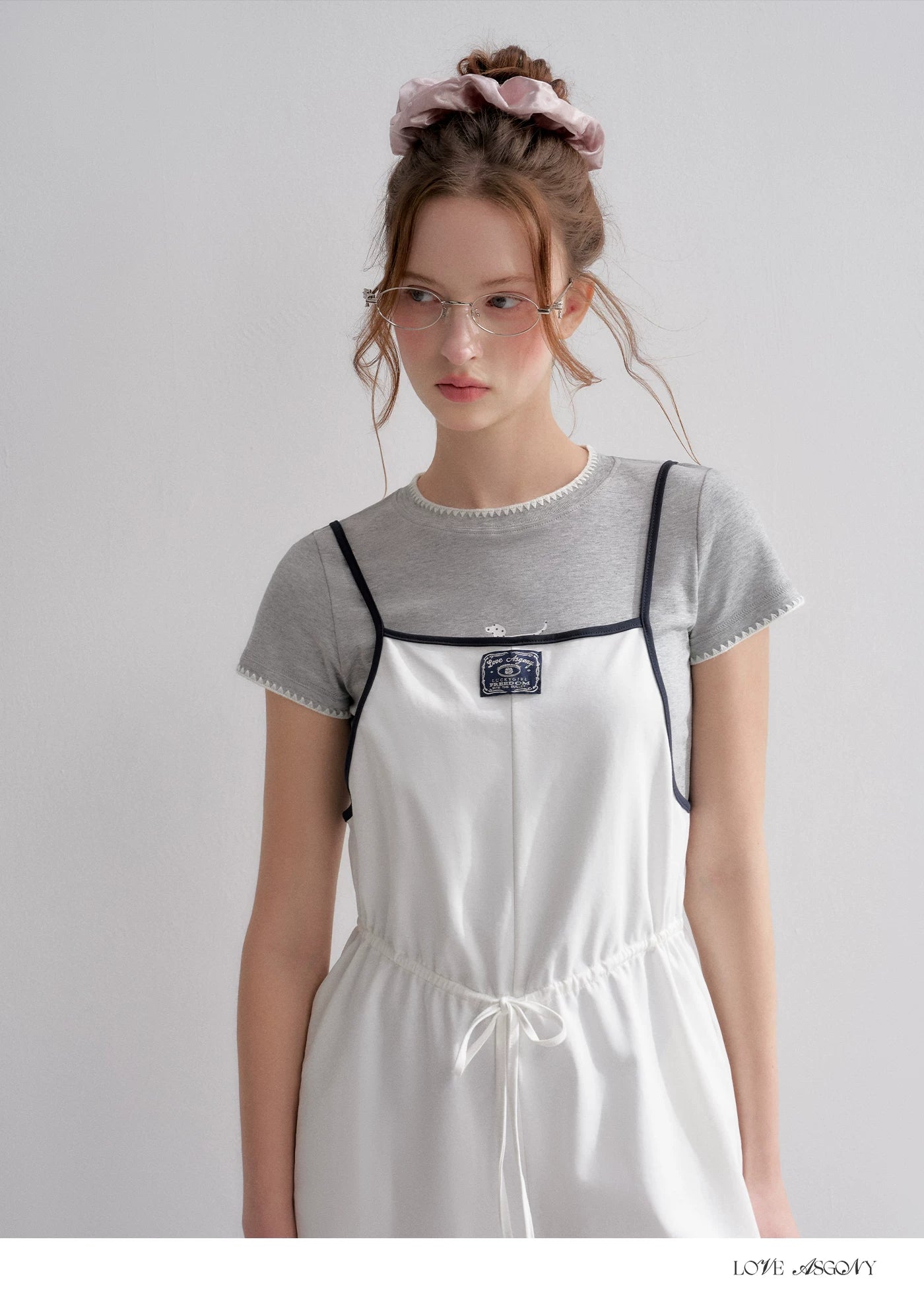Contrast Piping Drawstring Waist Jumpsuit