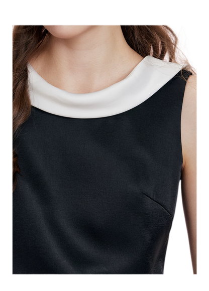 Satin Open-Back Bow Dress