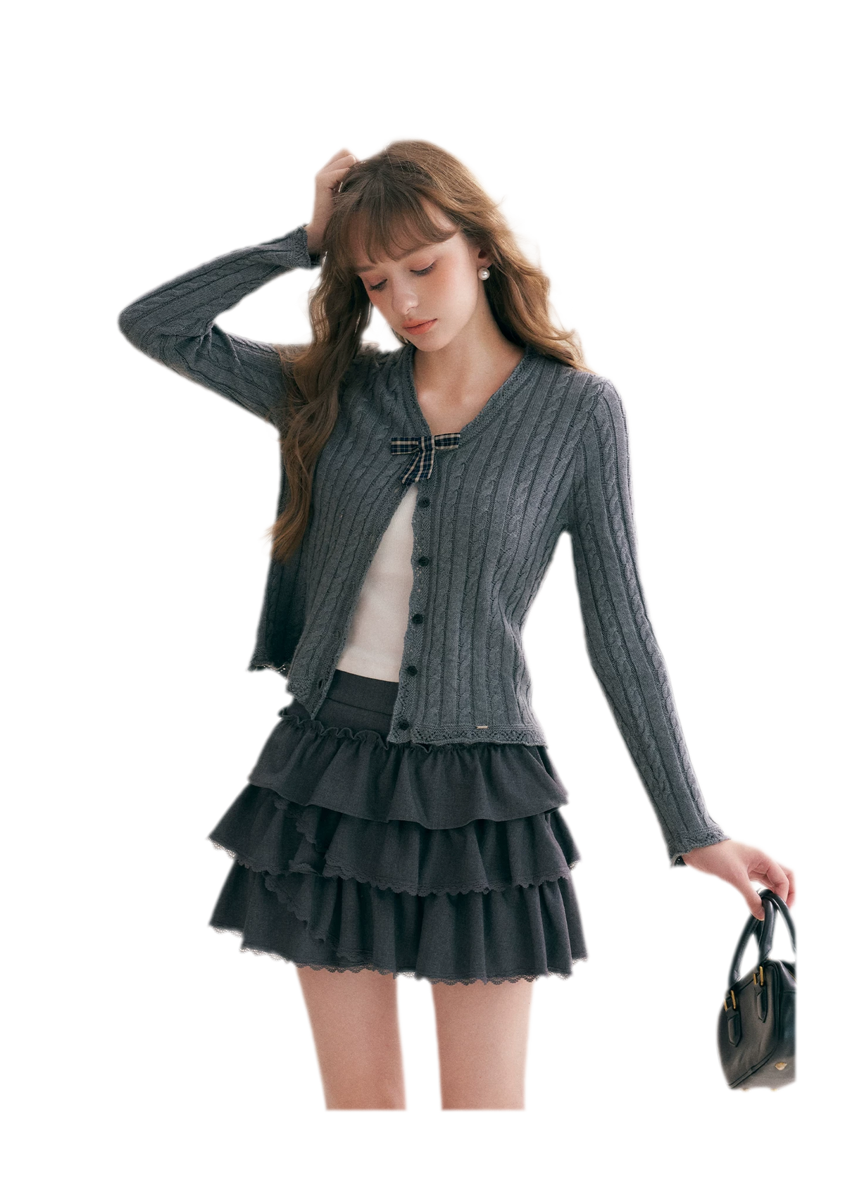 Layered Ruffle A-Line Skirt