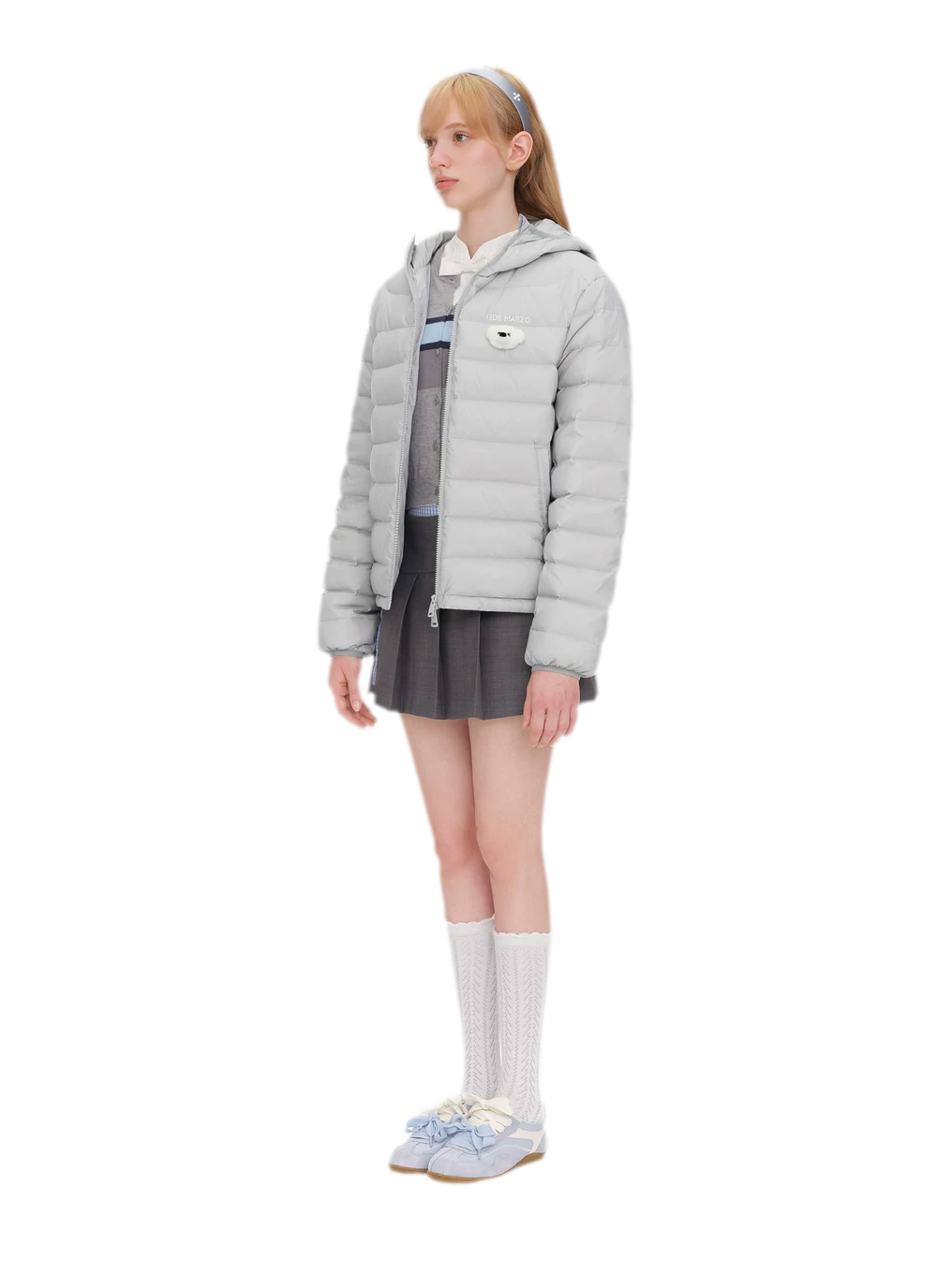 Quilted Hooded Lightweight Down Jacket