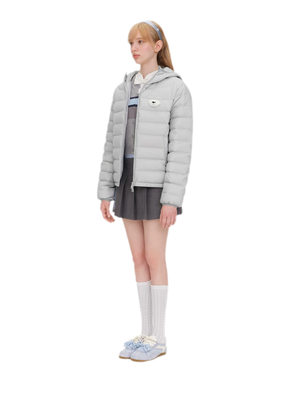 Quilted Hooded Lightweight Down Jacket