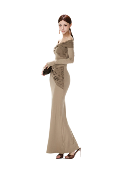 Mesh Twist Mermaid Knit Dress