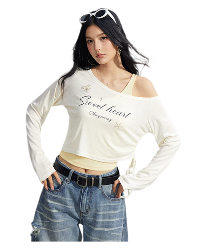 Layered One-Shoulder Top