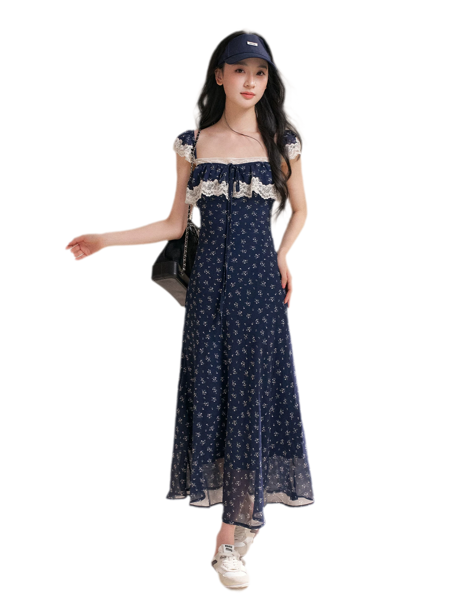 Lace Floral Camisole Dress