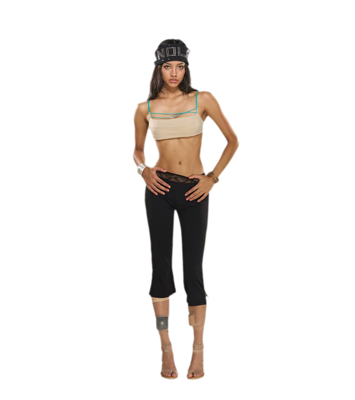 Textured Cutout Halter Camisole