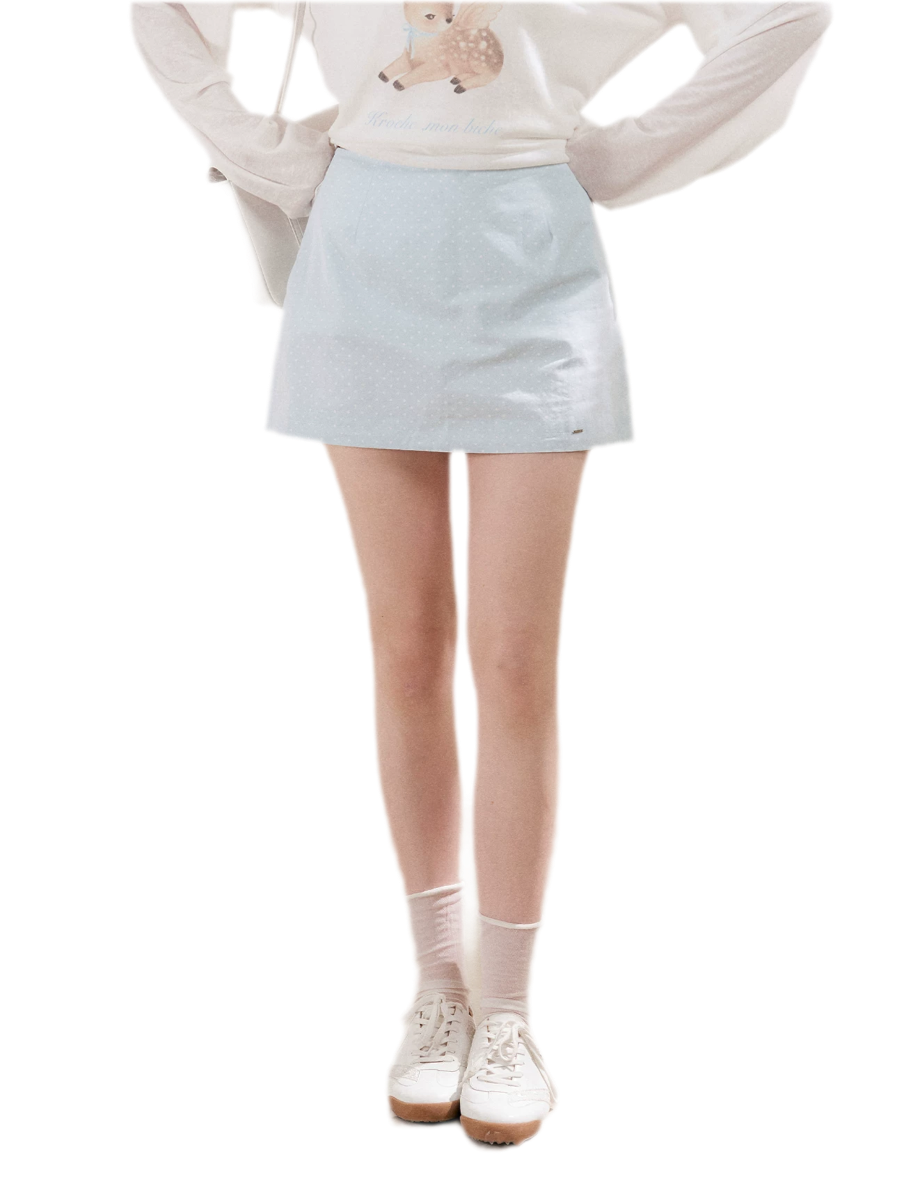 Polka Dot A-Line Mini Skirt