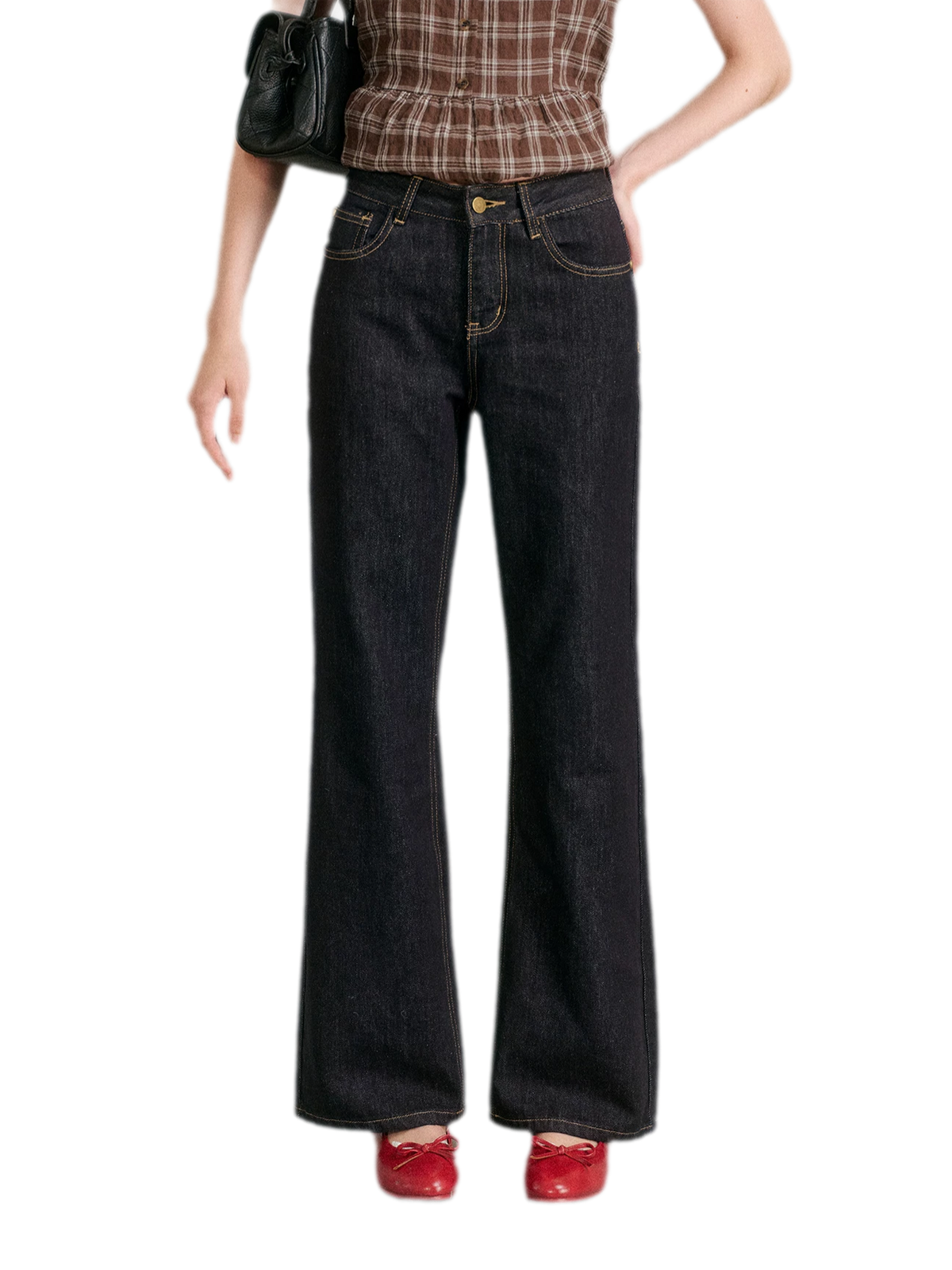 Soft Cotton Straight-Leg Jeans