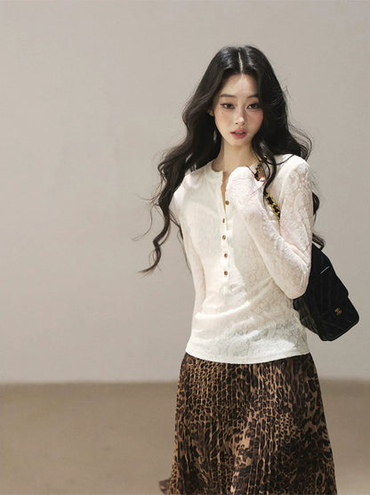 Paisley Jacquard Cropped Wool Top