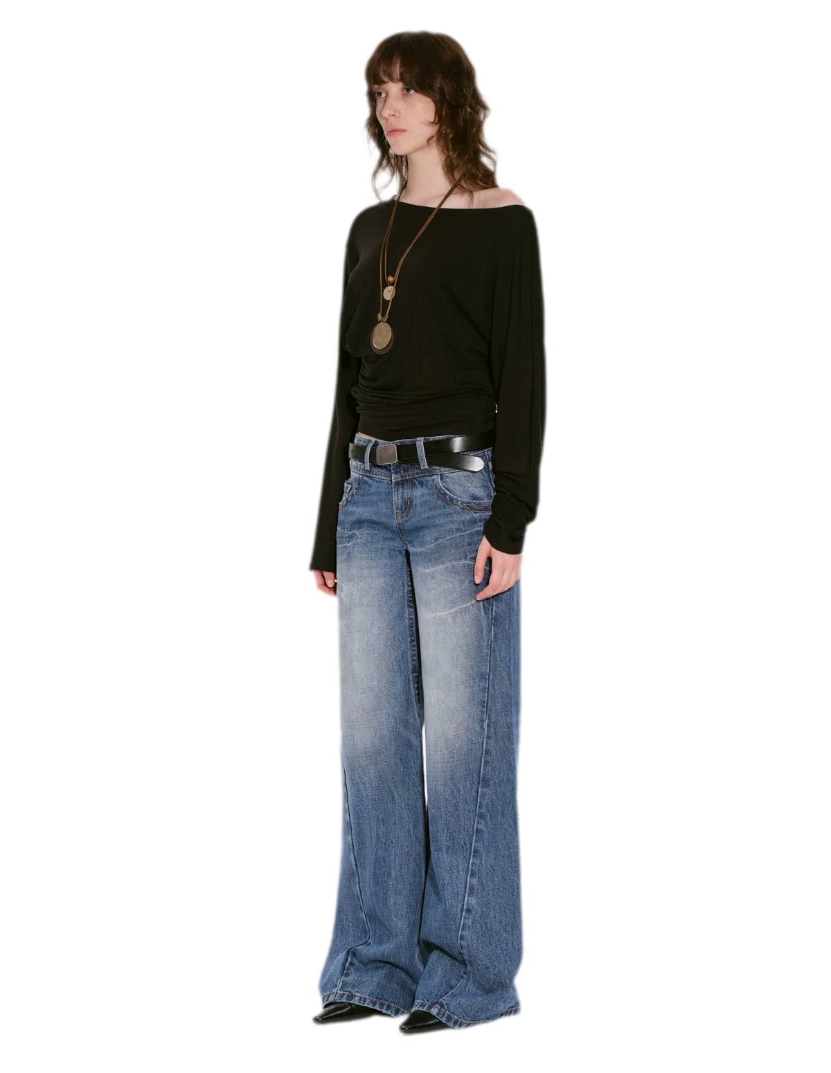 Lyocell Off-Shoulder Cropped Top