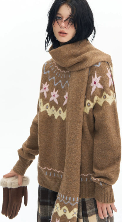 Fair Isle Wool Scarf