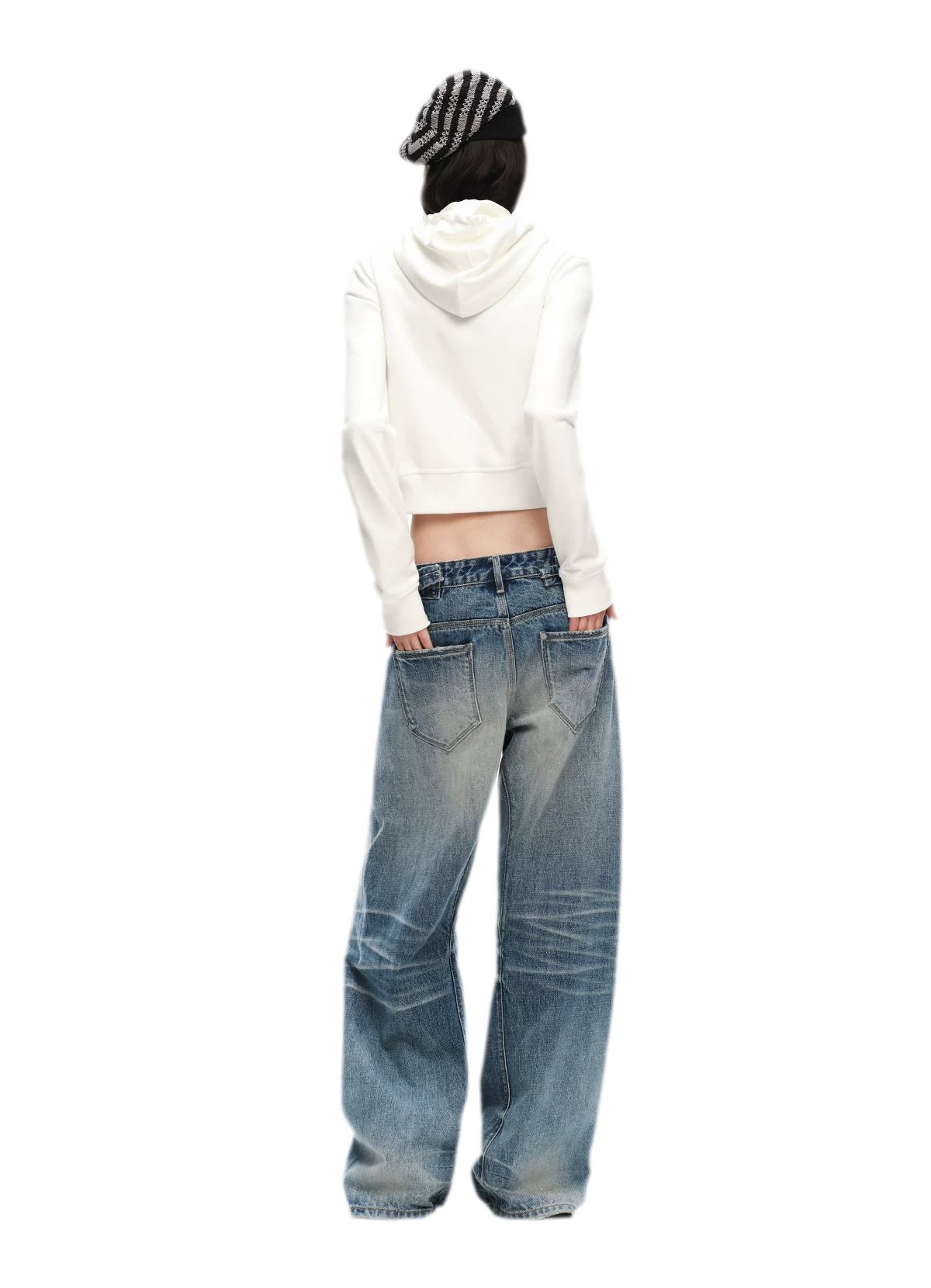 Vintage Washed Wide-Leg Jeans