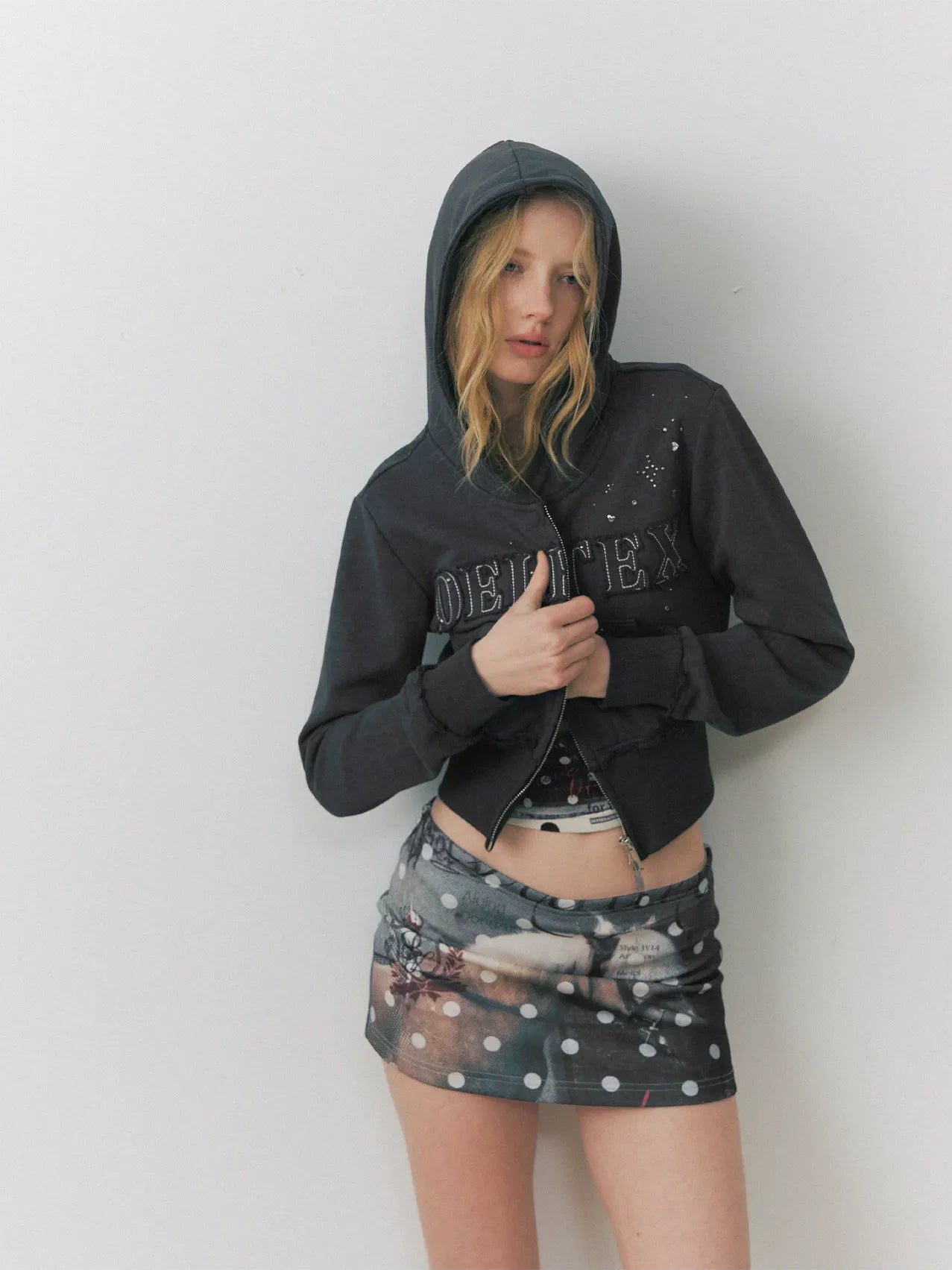Patchwork Print Mini Skirt