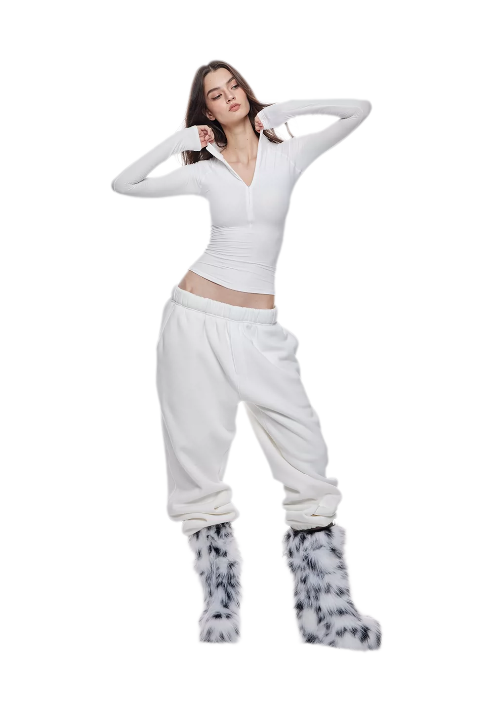 Two-Tone Baggy Sweatpants