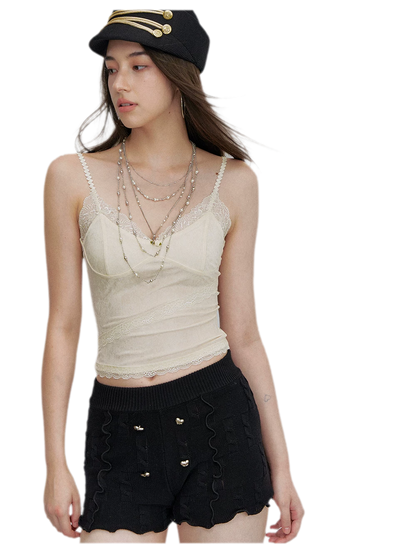 Lace Velvet Cami Top