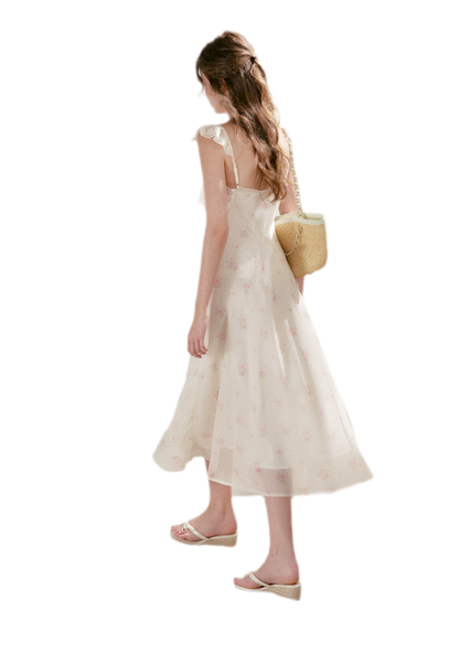 Rose Print Lace Dress