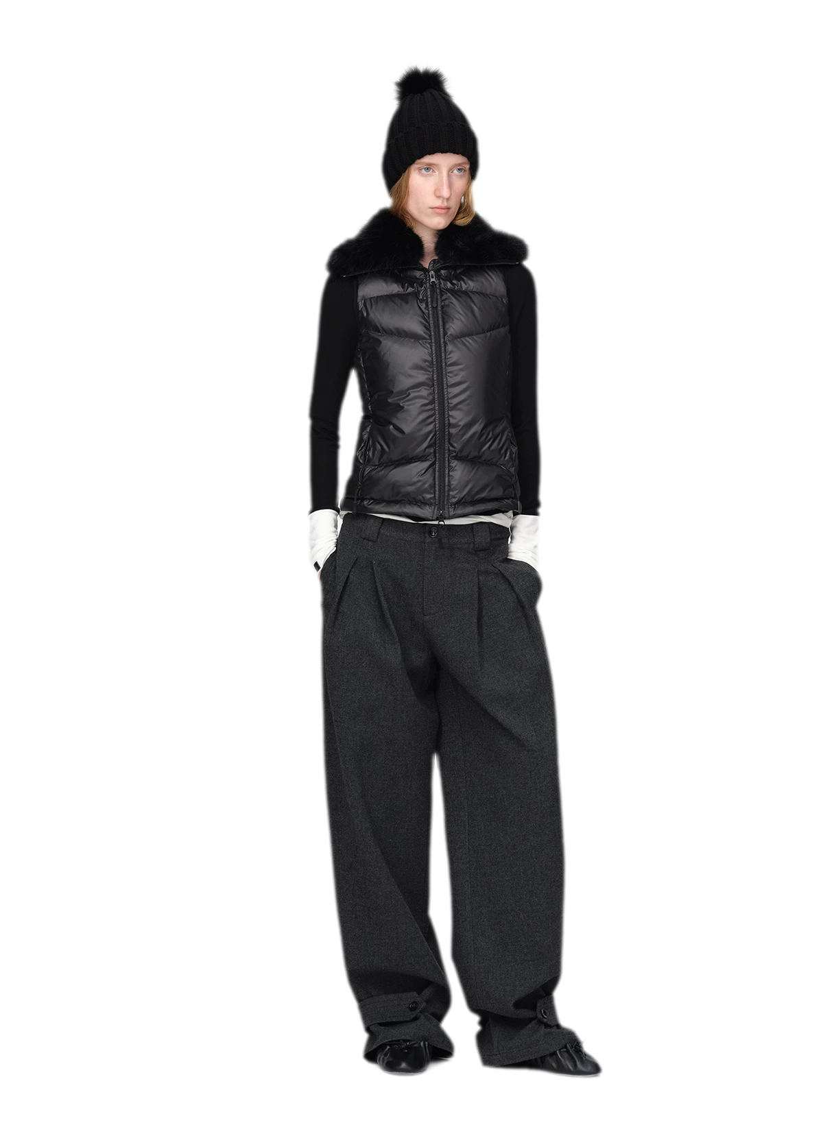 Gilet matelassé en duvet brillant