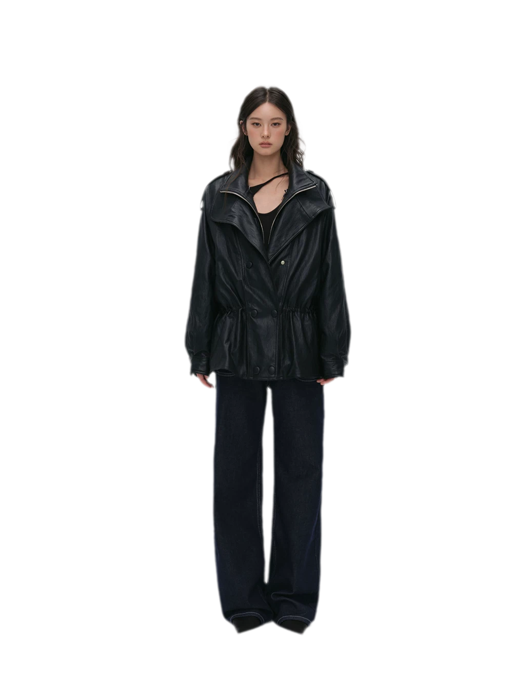 Detachable PU Down Puffer Jacket