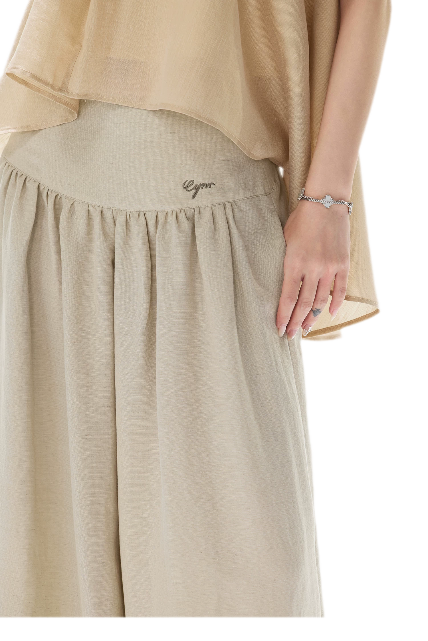Linen Wide-Leg Pants