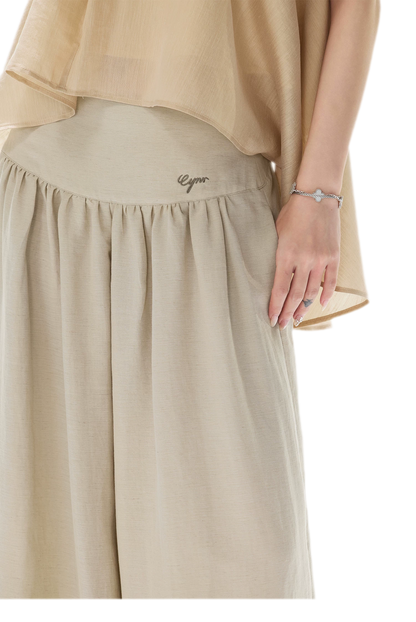 Linen Wide-Leg Pants