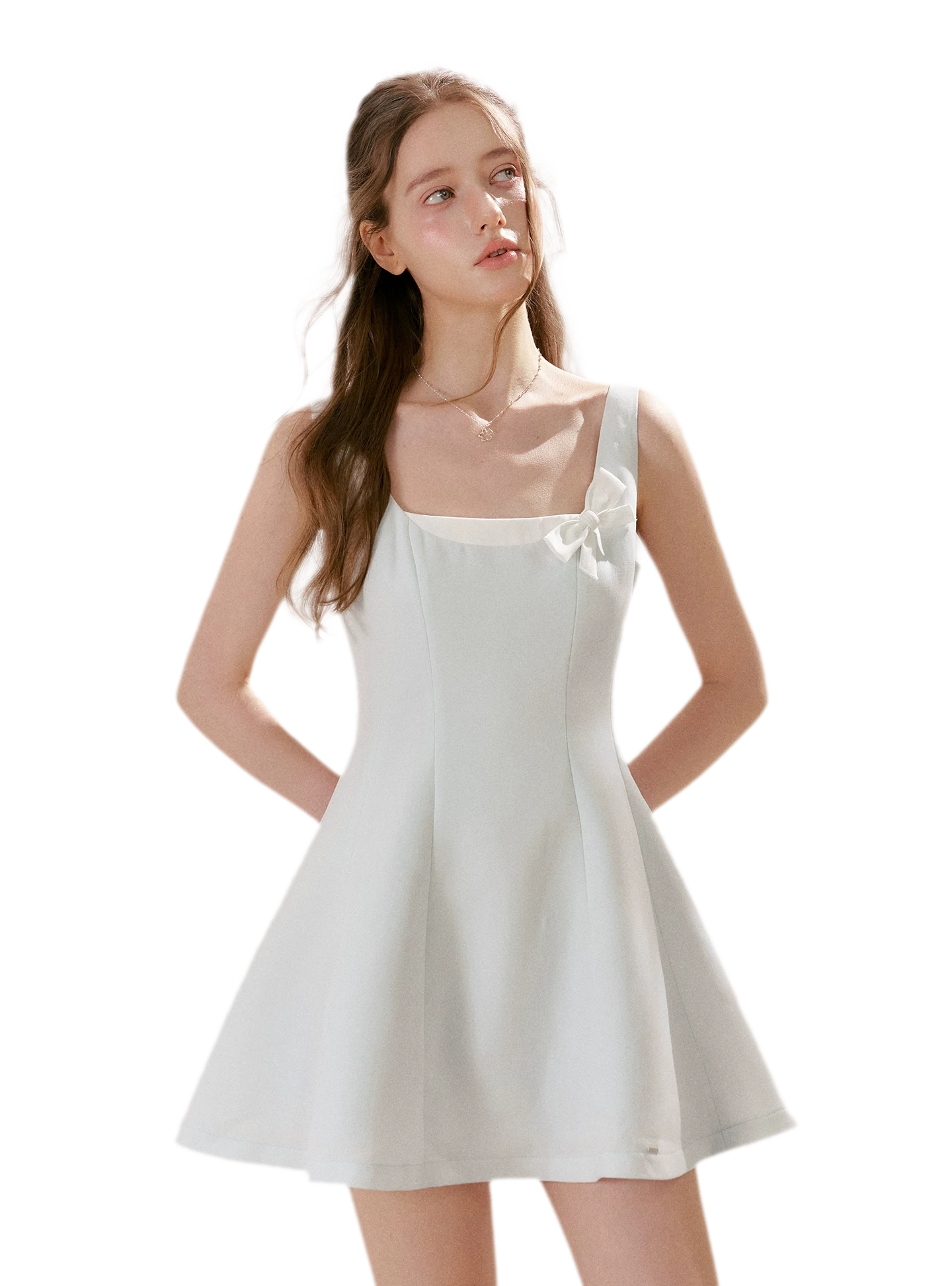 Bow Detail Short A-Line Dress